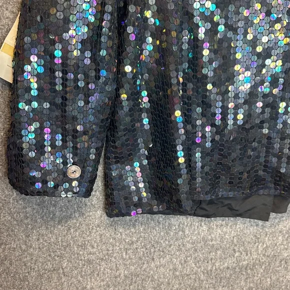 Diane Gilman 100%‎ silk sequins jacket L NWT - Picture 16 of 16